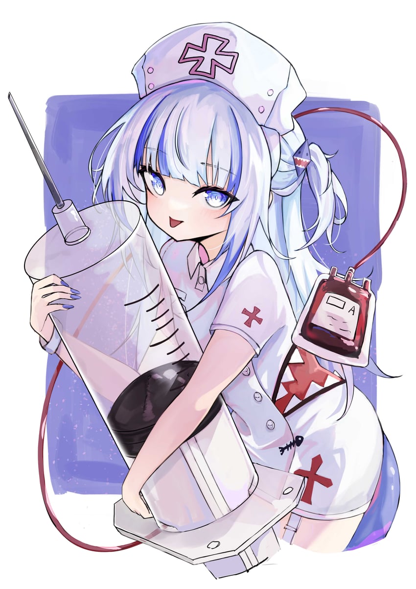 gawr gura (hololive and 1 more) drawn by asaba_(asaba_6771)