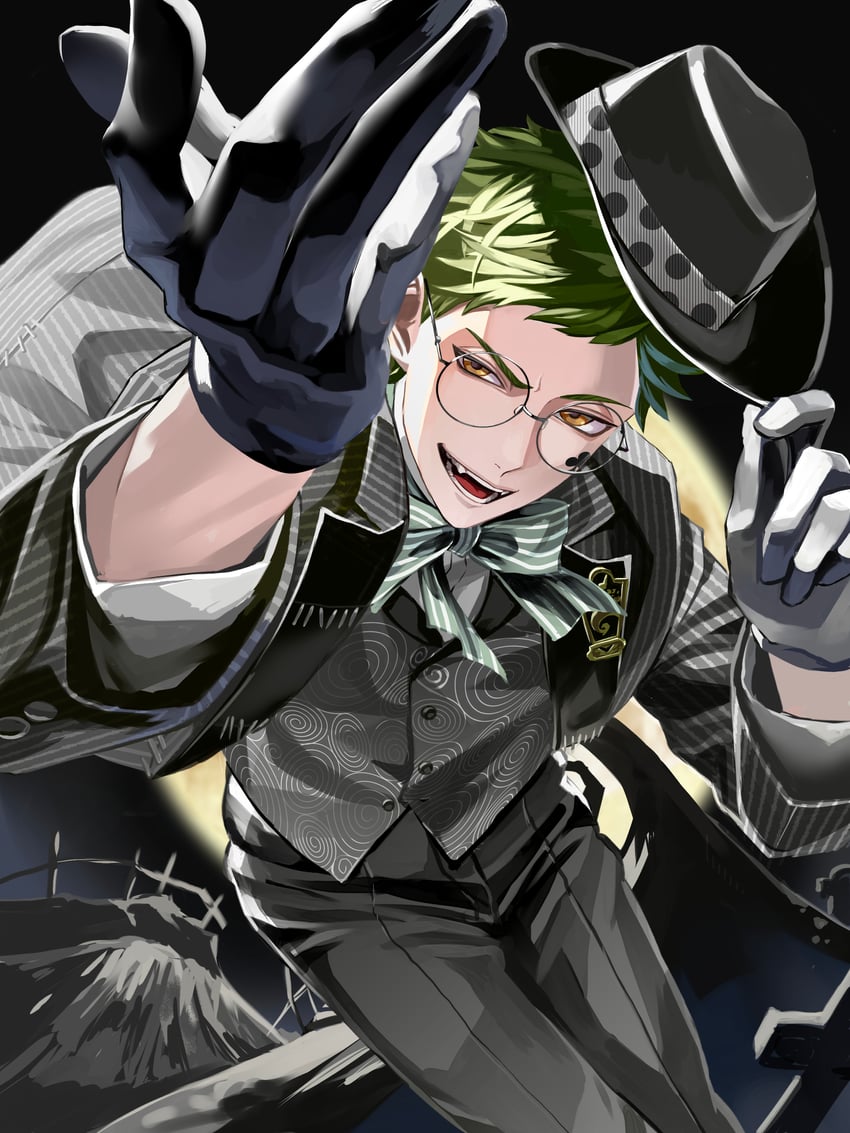trey clover (twisted wonderland and 1 more) drawn by chikuwa_glasses