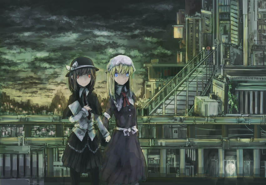 usami renko and maribel hearn (touhou) drawn by michi_l_(streetlamp)