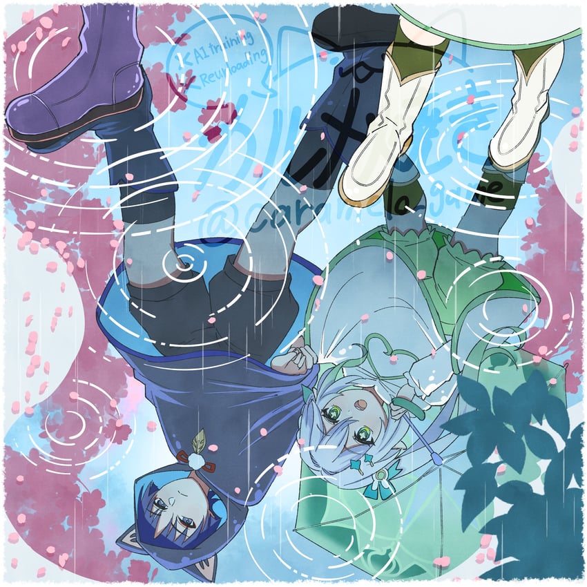 scaramouche, nahida, and wanderer (genshin impact) drawn by caramelo_game