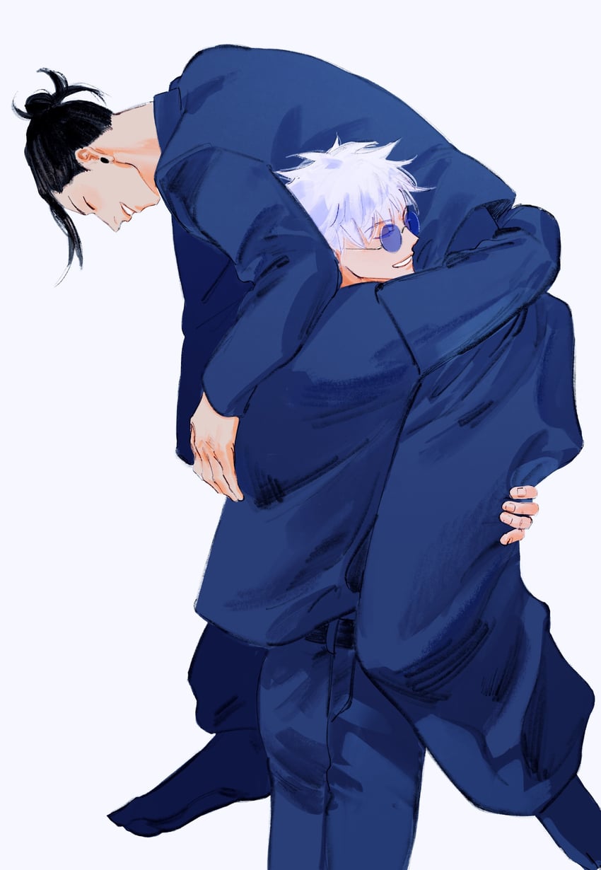 gojou satoru and getou suguru (jujutsu kaisen) drawn by isa_(isanayoruho)