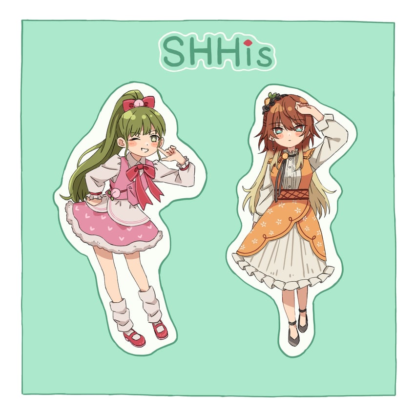 nanakusa nichika and aketa mikoto (idolmaster and 1 more) drawn by yuyohe