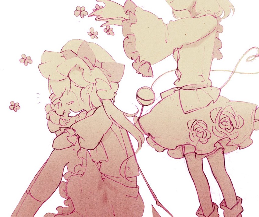 flandre scarlet and komeiji koishi (touhou) drawn by sorani_(kaeru0768)
