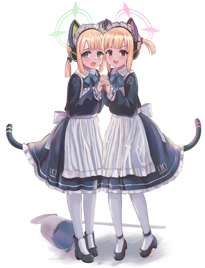 momoi and midori (blue archive) drawn by sugawara_you