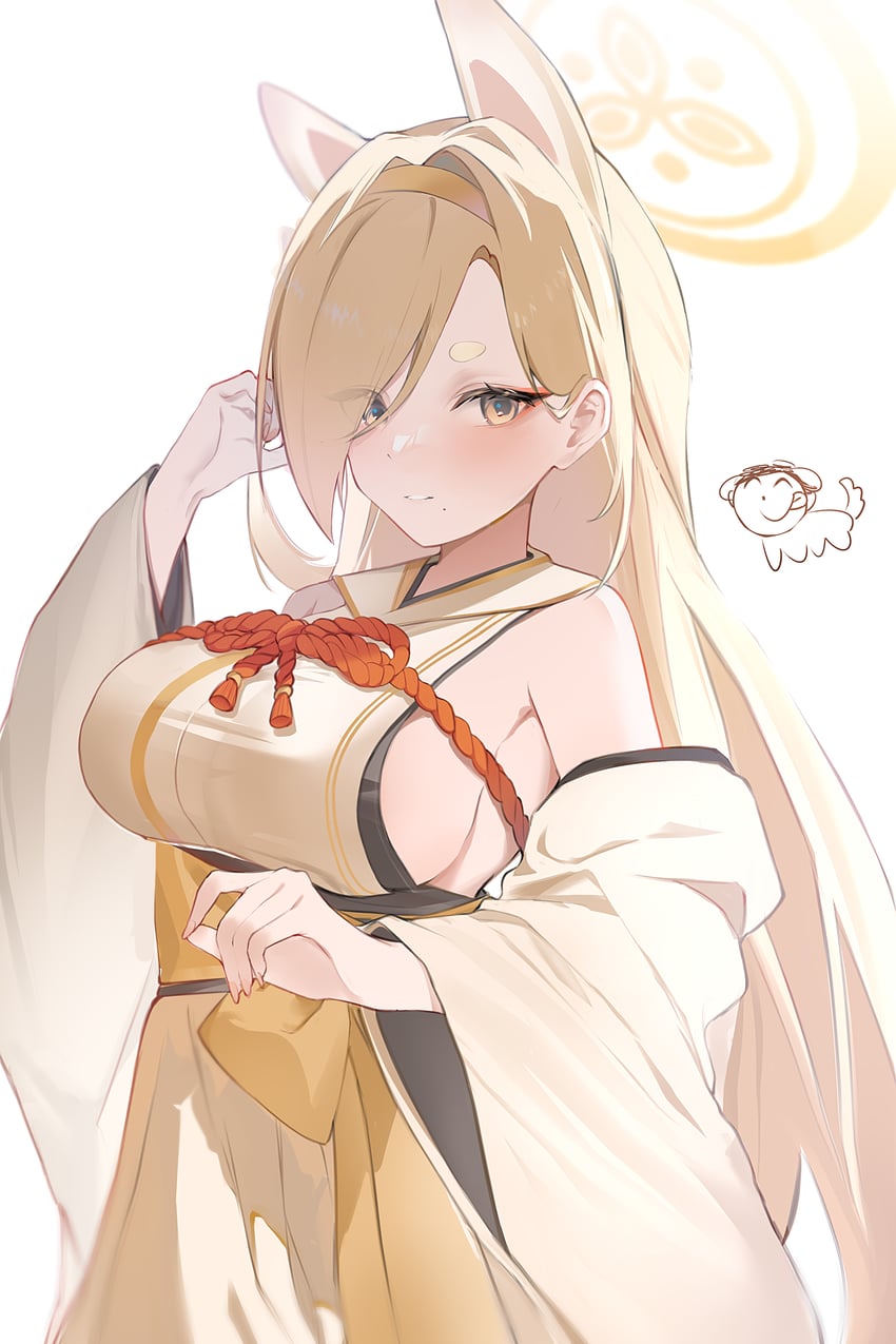 sensei, doodle sensei, and kaho (blue archive) drawn by r1meo