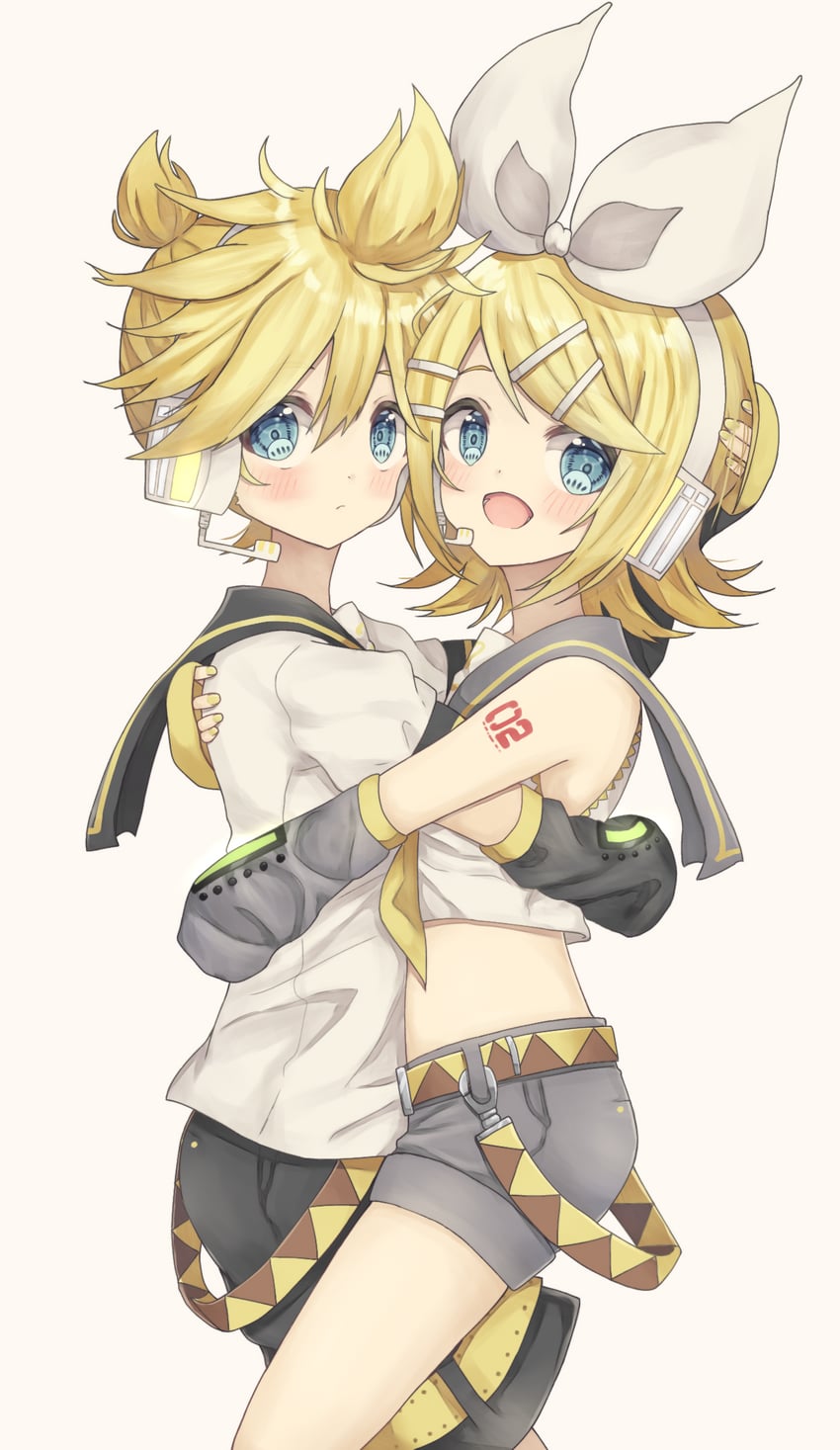 kagamine rin and kagamine len (vocaloid) drawn by tsutsuji_(suisai02)