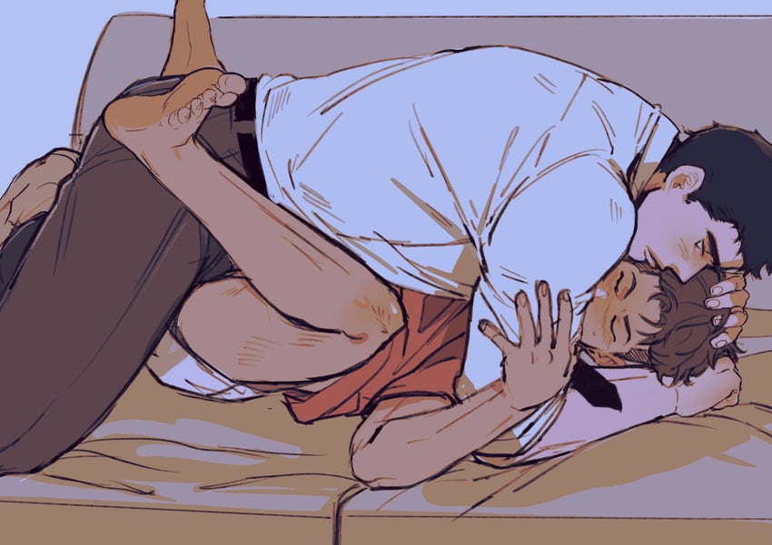 miyagi ryouta and fukatsu kazunari (slam dunk) drawn by penguin_sd