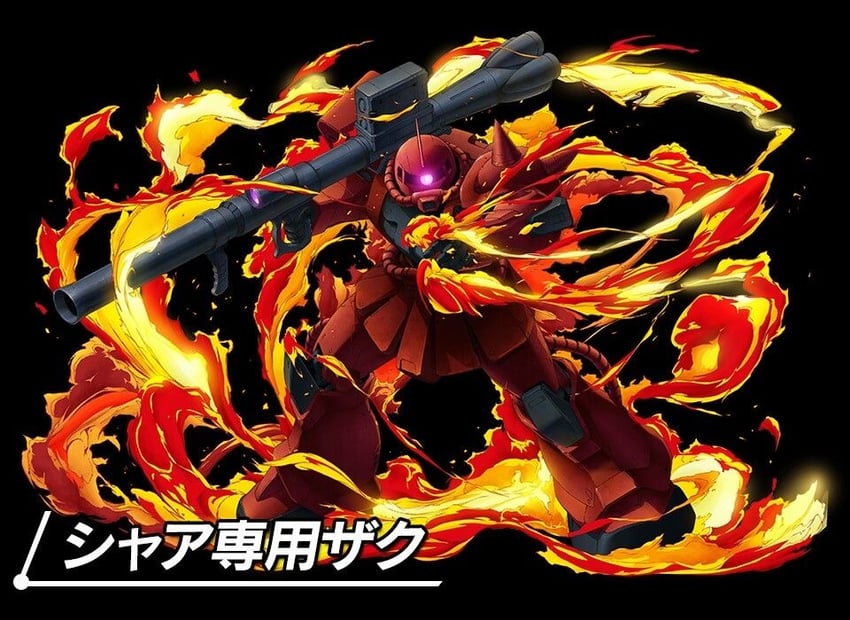 zaku ii and zaku ii s char custom (gundam and 1 more)