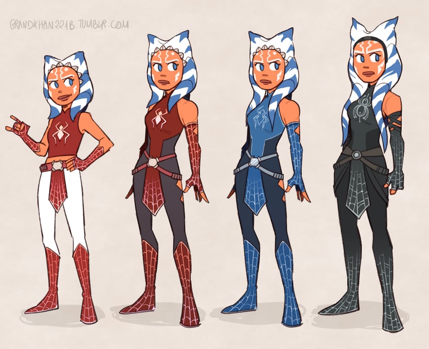 spider-man and ahsoka tano (marvel and 4 more) drawn by grandkhan221b