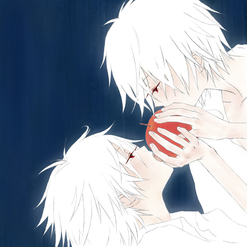 ayanami rei and nagisa kaworu (neon genesis evangelion) drawn by yoshimiko