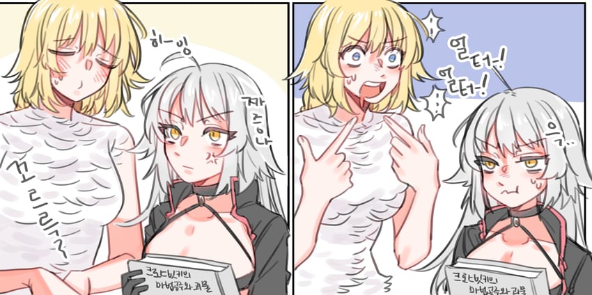 jeanne d'arc alter and falin touden (fate and 2 more) drawn by rabbit4037