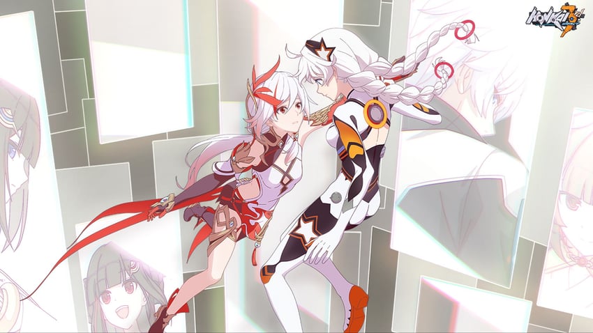 kiana kaslana, fu hua, kevin kaslana, li sushang, nuwa, and 1 more (honkai and 1 more)