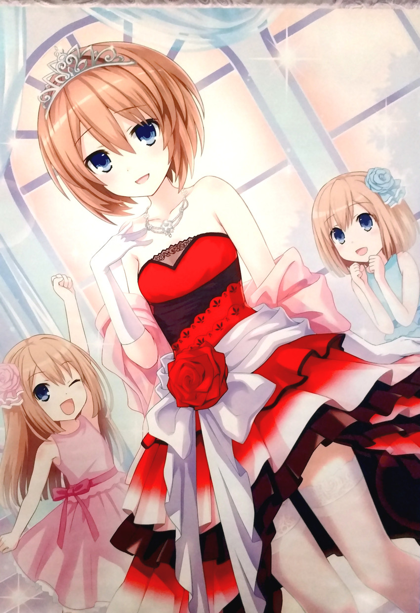 blanc, rom, and ram (neptune and 1 more) drawn by tsunako
