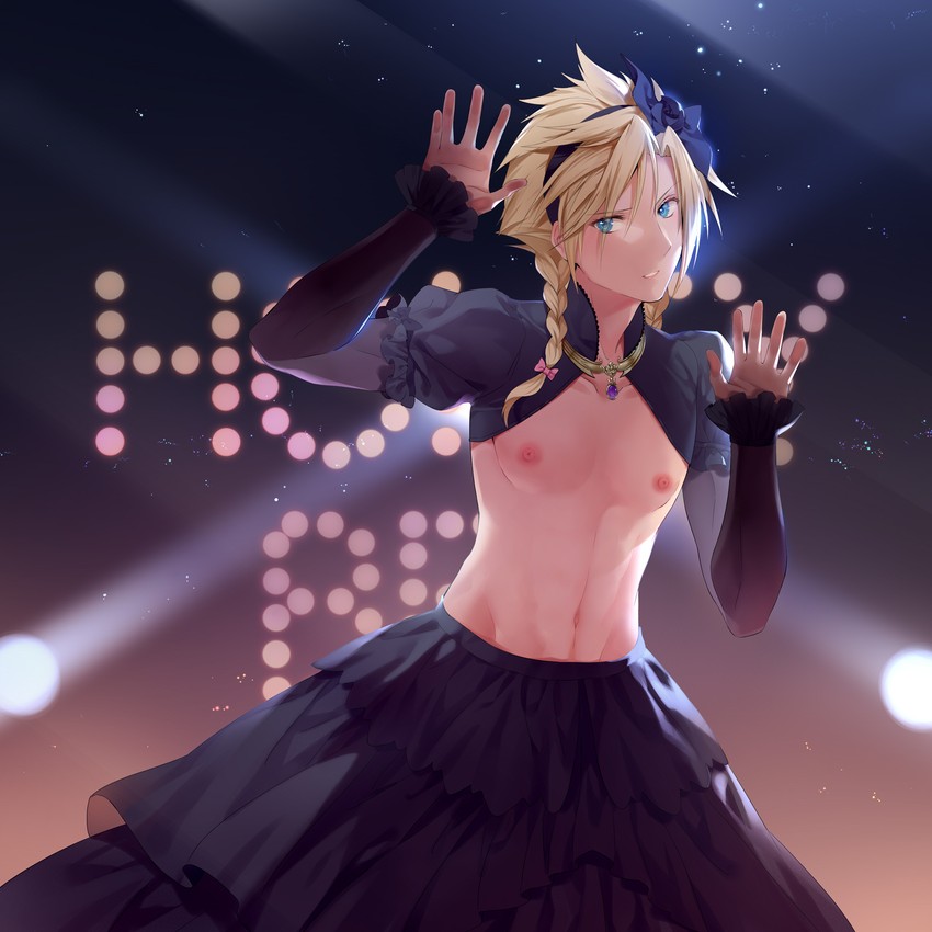 cloud strife (final fantasy and 2 more) drawn by hmniao
