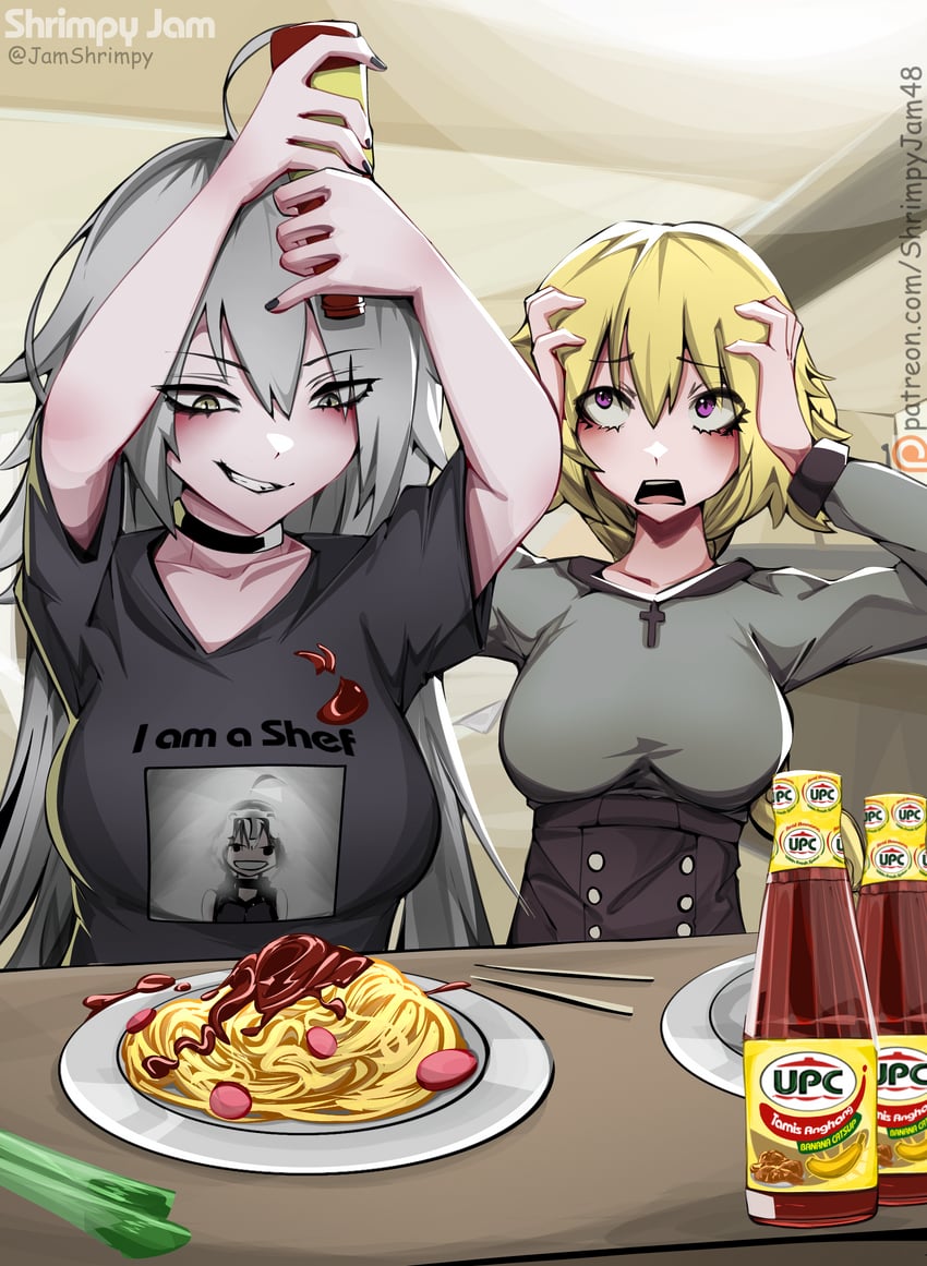 jeanne d'arc alter and jeanne d'arc (original and 3 more) drawn by jamshrimpy