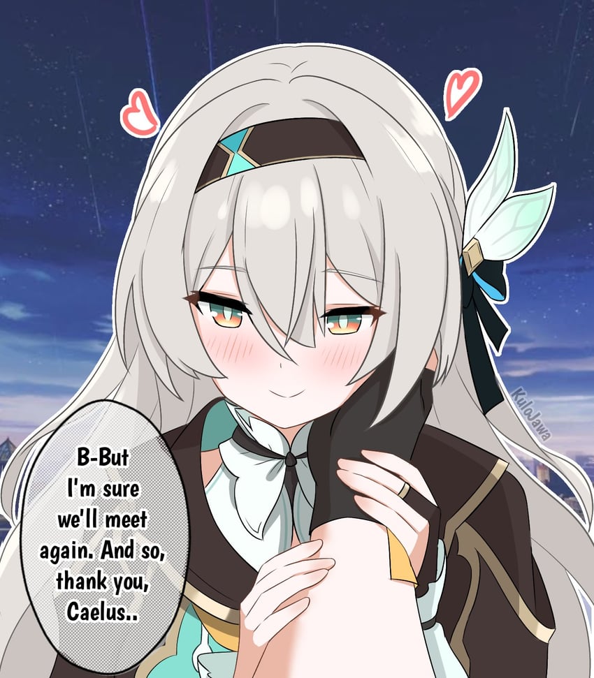 trailblazer, firefly, and caelus (honkai and 1 more) drawn by kulojawa