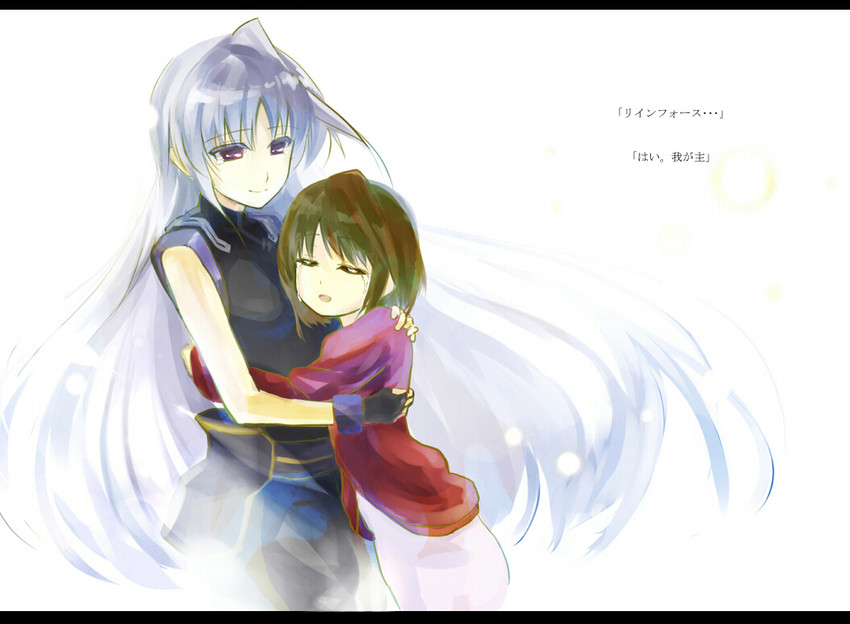 yagami hayate and reinforce (lyrical nanoha and 2 more) drawn by wagashi_(okashina)