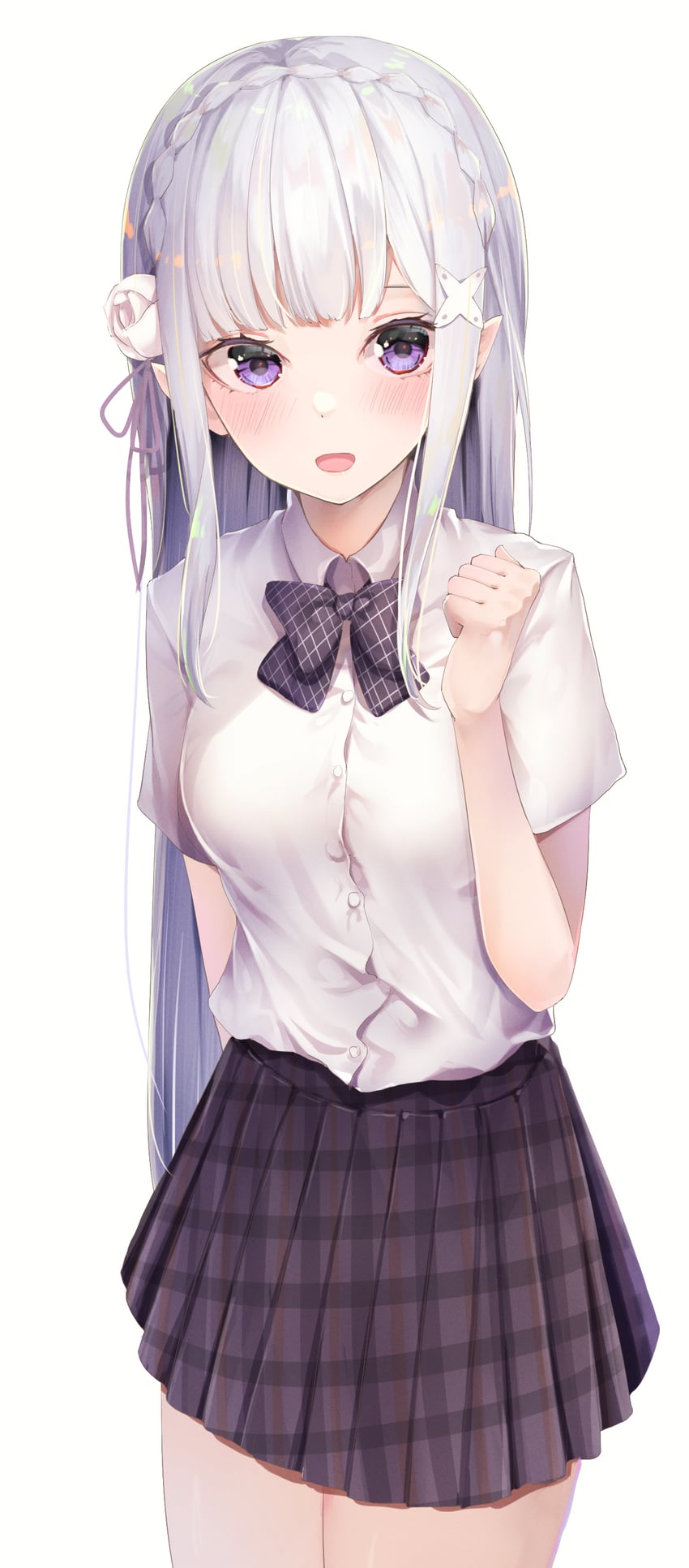 emilia (re:zero kara hajimeru isekai seikatsu) drawn by yuunamida_uyu