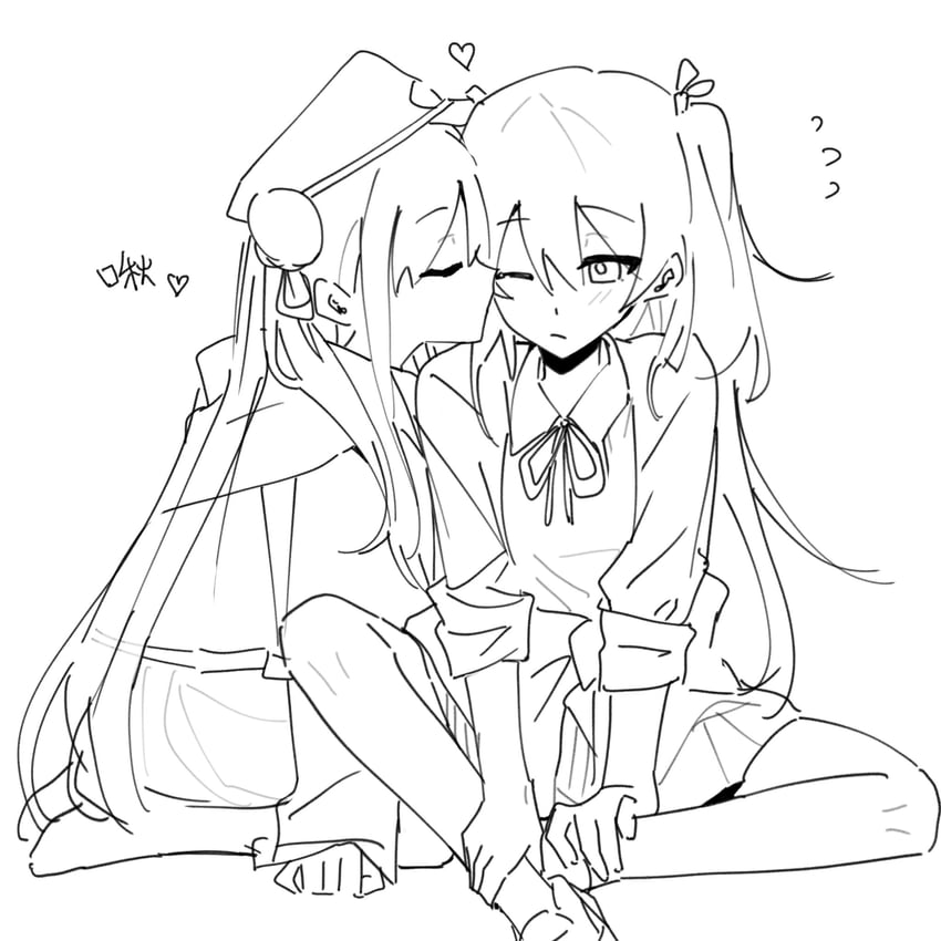 kunimi tama and aikawa megumi (heaven burns red) drawn by jingbai968