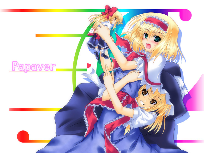 kirisame marisa, alice margatroid, and shanghai doll (touhou) drawn by aoi_hiro