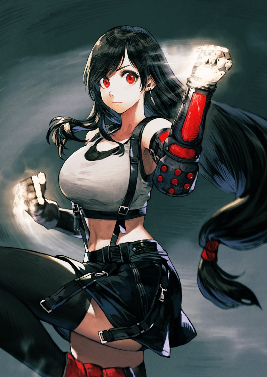 tifa lockhart (final fantasy and 2 more) drawn by jun_(navigavi)