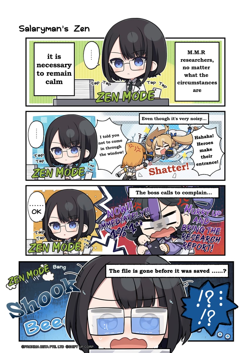 syuen, laplace, maxwell, and mana (goddess of victory: nikke) drawn by totatokeke