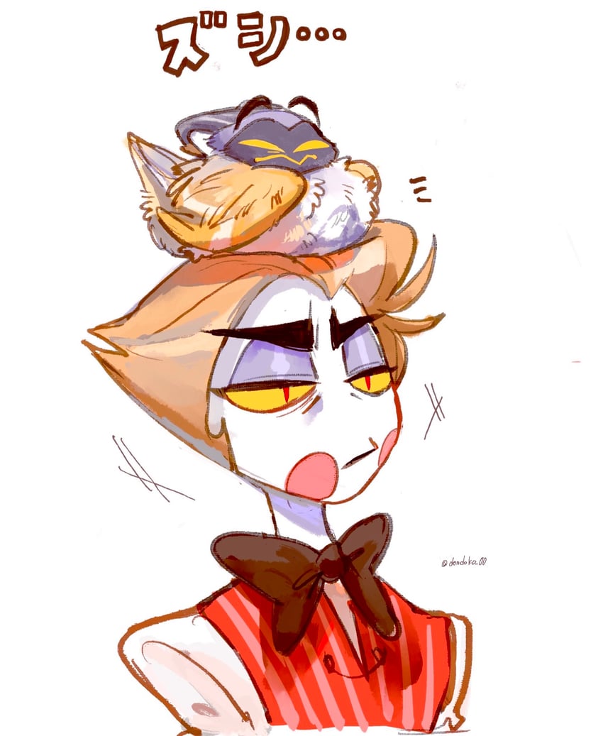 lucifer morningstar and adam (hazbin hotel) drawn by dondoko_00