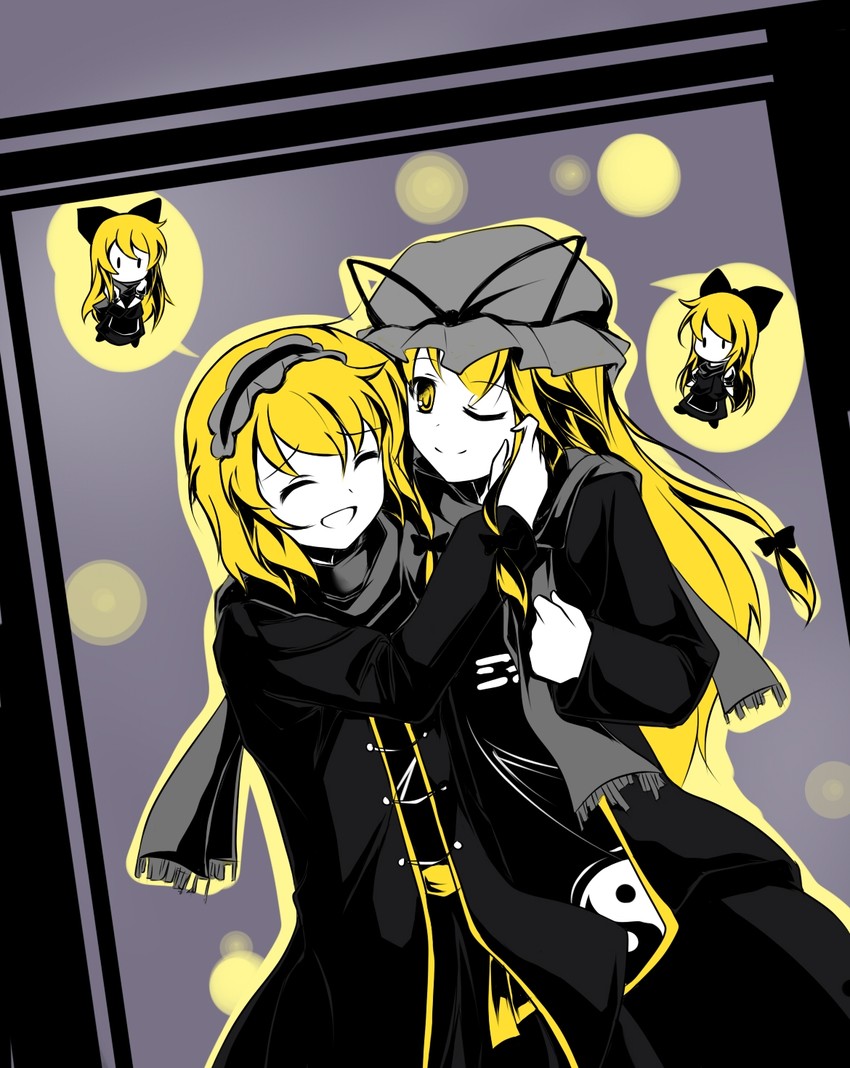 alice margatroid, yakumo yukari, and shanghai doll (touhou) drawn by faech