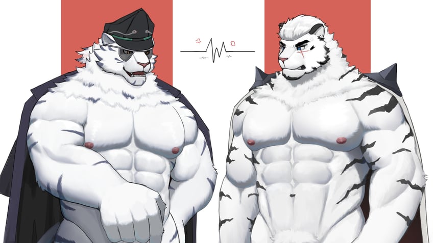 mountain and jin qiu (arknights and 1 more) drawn by hughhhh_draws