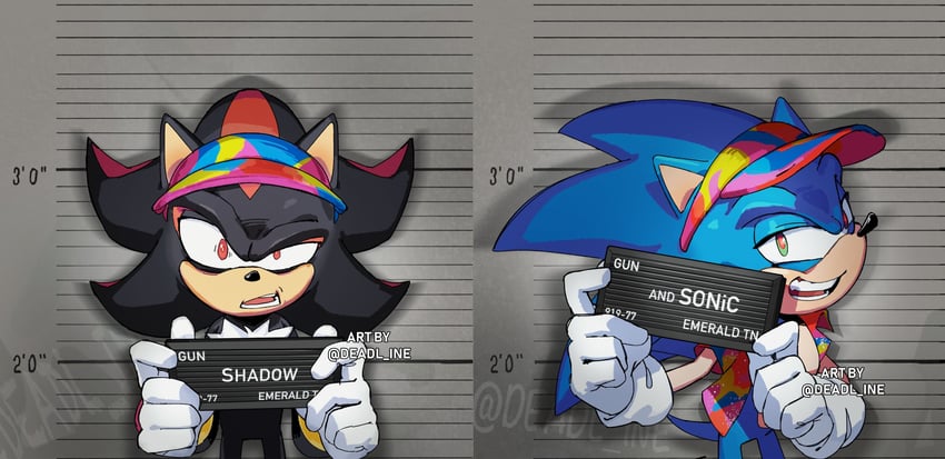 sonic the hedgehog, shadow the hedgehog, barbie, stereotypical barbie, and ken (sonic and 1 more) drawn by deadl_ine