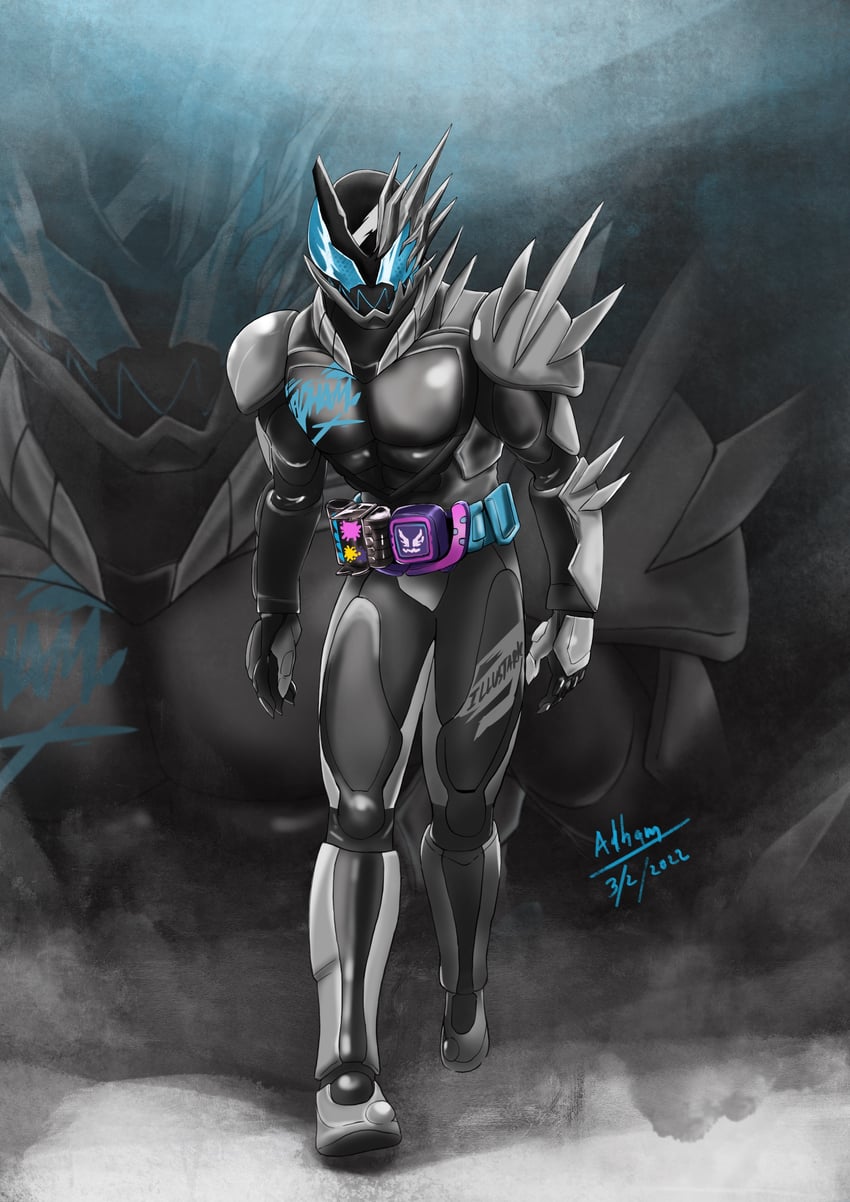 kamen rider revi and kamen rider jack revice (kamen rider and 1 more) drawn by illustark
