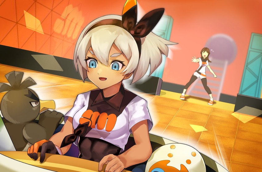 bea, galarian farfetch'd, gym trainer, and clobbopus (pokemon and 1 more) drawn by katwo