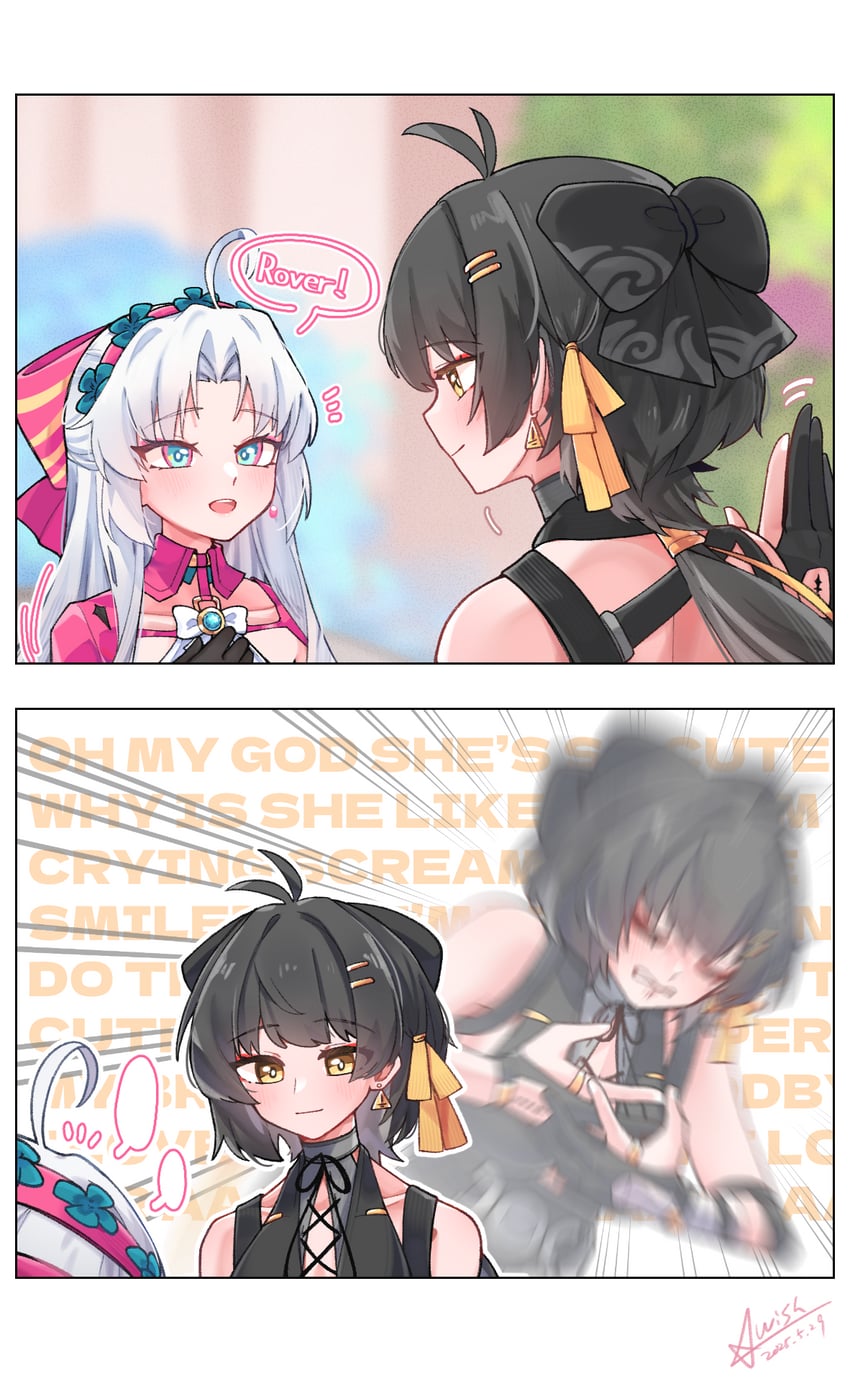 rover, female rover, and carlotta (wuthering waves) drawn by starblame