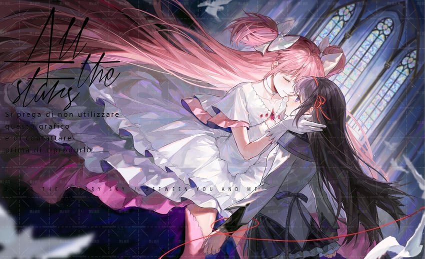 akemi homura, kaname madoka, and ultimate madoka (mahou shoujo madoka magica) drawn by mofashaonu_zidong_fanmaiji