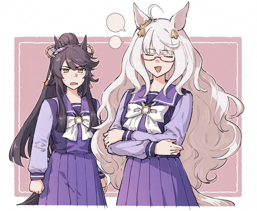 narita brian and biwa hayahide (umamusume) drawn by aoi_(aoi306)
