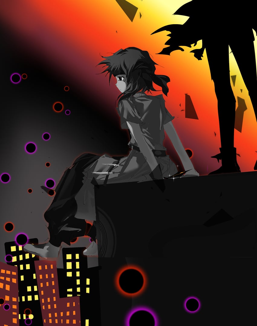 kuzu suzumi and kurohebi (len'en) drawn by kysk_maki