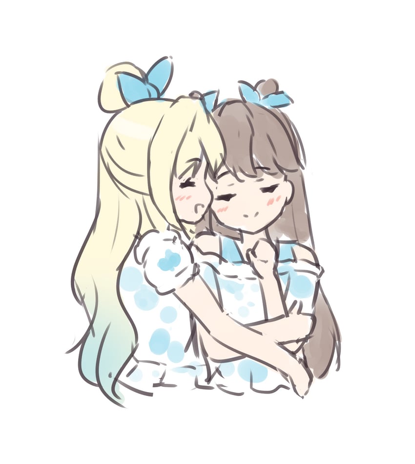 fujishima megumi and osawa rurino (love live! and 1 more) drawn by hanazora_satsuki