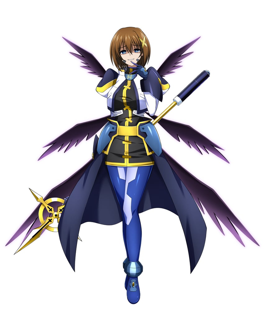 yagami hayate and schwertkreuz (lyrical nanoha and 1 more) drawn by oshimaru026