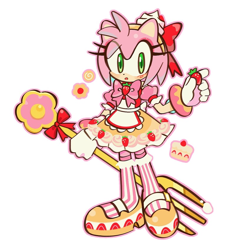 amy rose (sonic and 2 more) drawn by kumoggu
