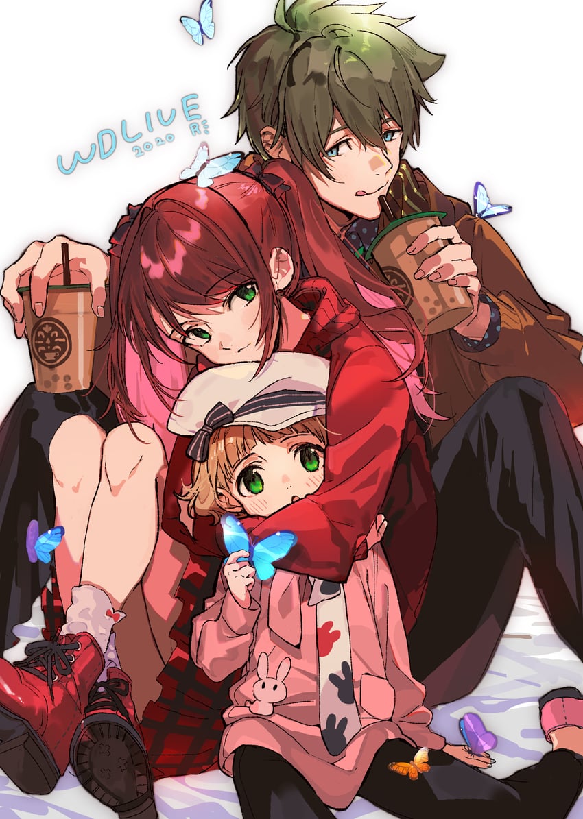 mizushima saki, himeno kanon, and kashiwagi tsubasa (idolmaster and 1 more) drawn by nana_tetra