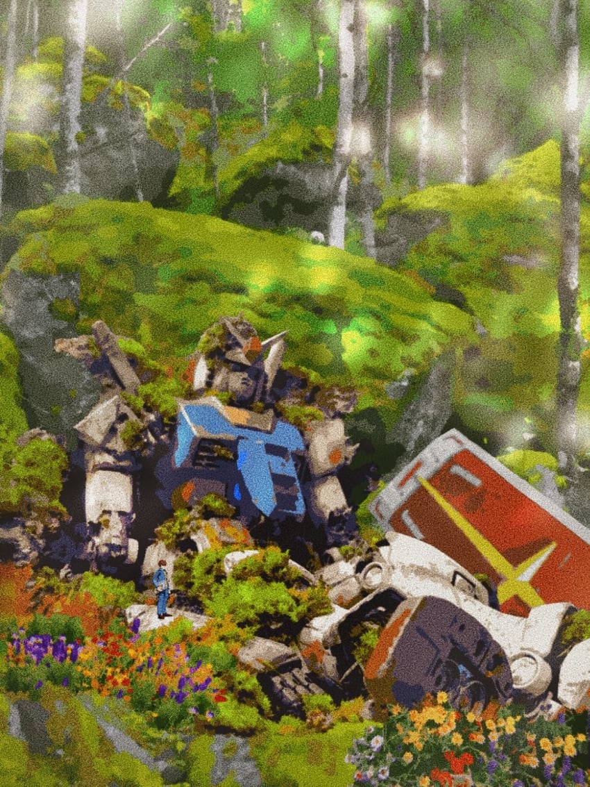 rx-78-2 gundam and amuro ray (gundam and 1 more) drawn by hurom_(1stz2zchar)