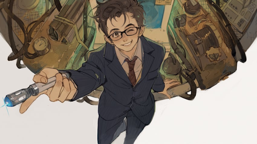 the doctor and tenth doctor (doctor who) drawn by luminous_slime