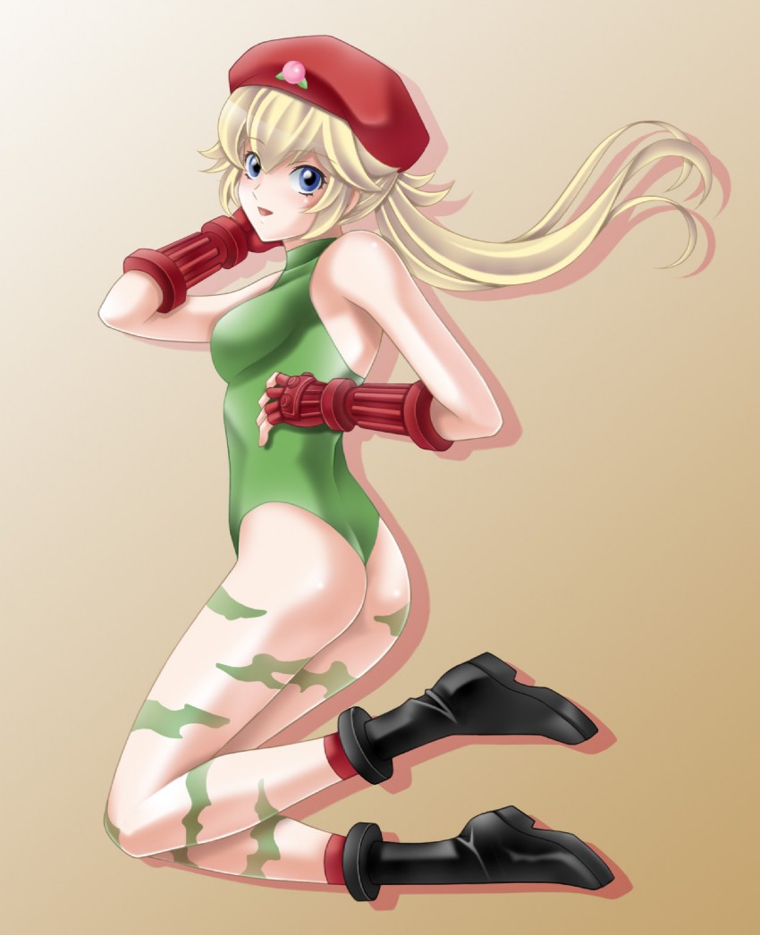 princess peach and cammy white (street fighter and 1 more) drawn by tamamon