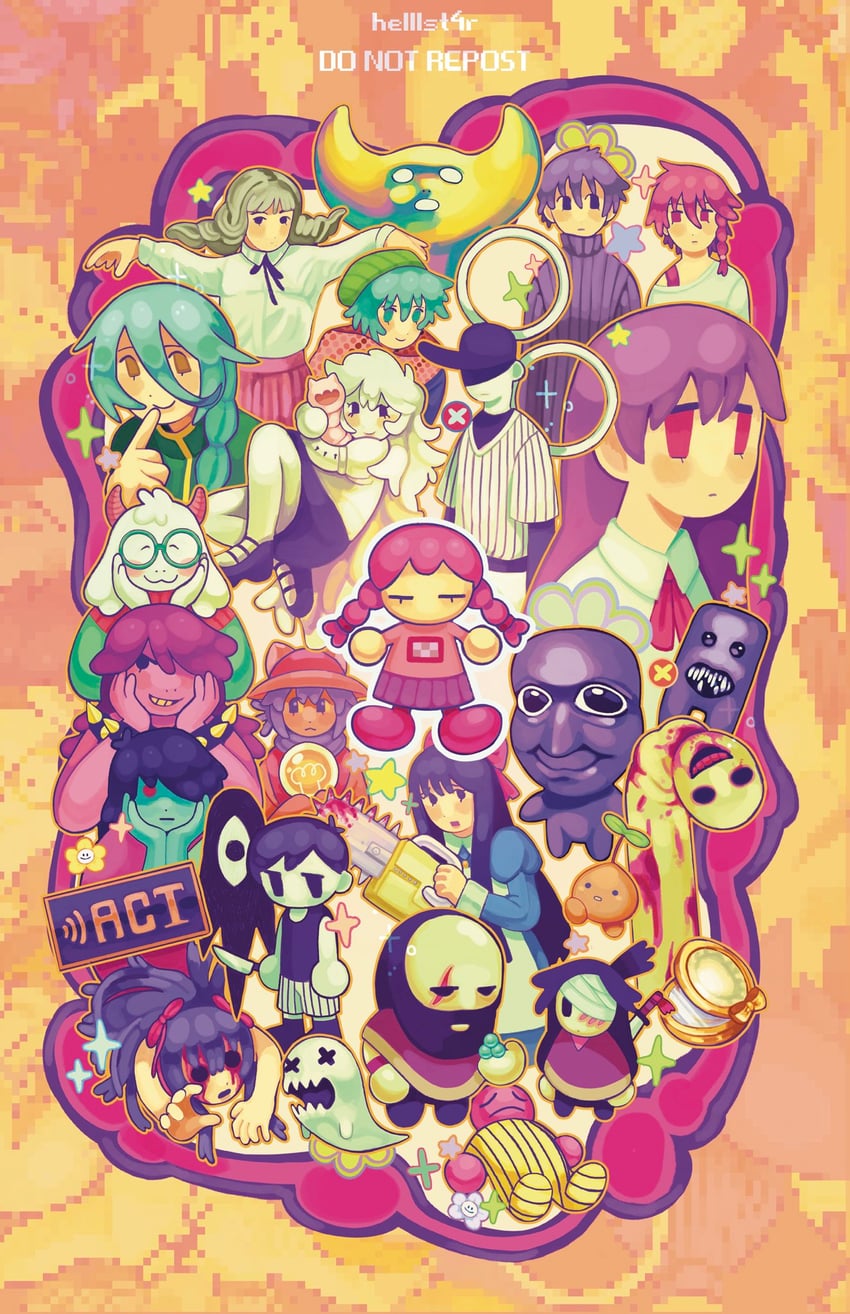 omori, madotsuki, ib, something, kris, and 24 more (omori and 22 more) drawn by helllst4r