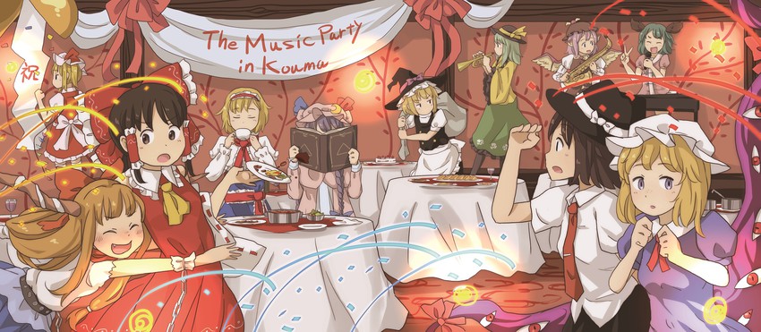 hakurei reimu, kirisame marisa, flandre scarlet, komeiji koishi, alice margatroid, and 6 more (touhou) drawn by chii-kun_(seedyoulater)
