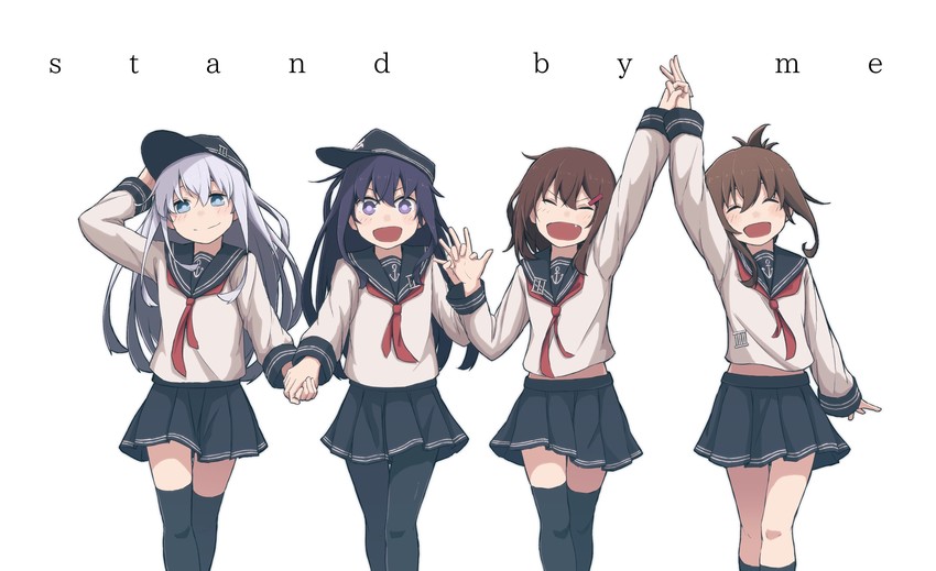 hibiki, inazuma, ikazuchi, and akatsuki (kantai collection) drawn by tabiaki_(cosy_catastrophe)