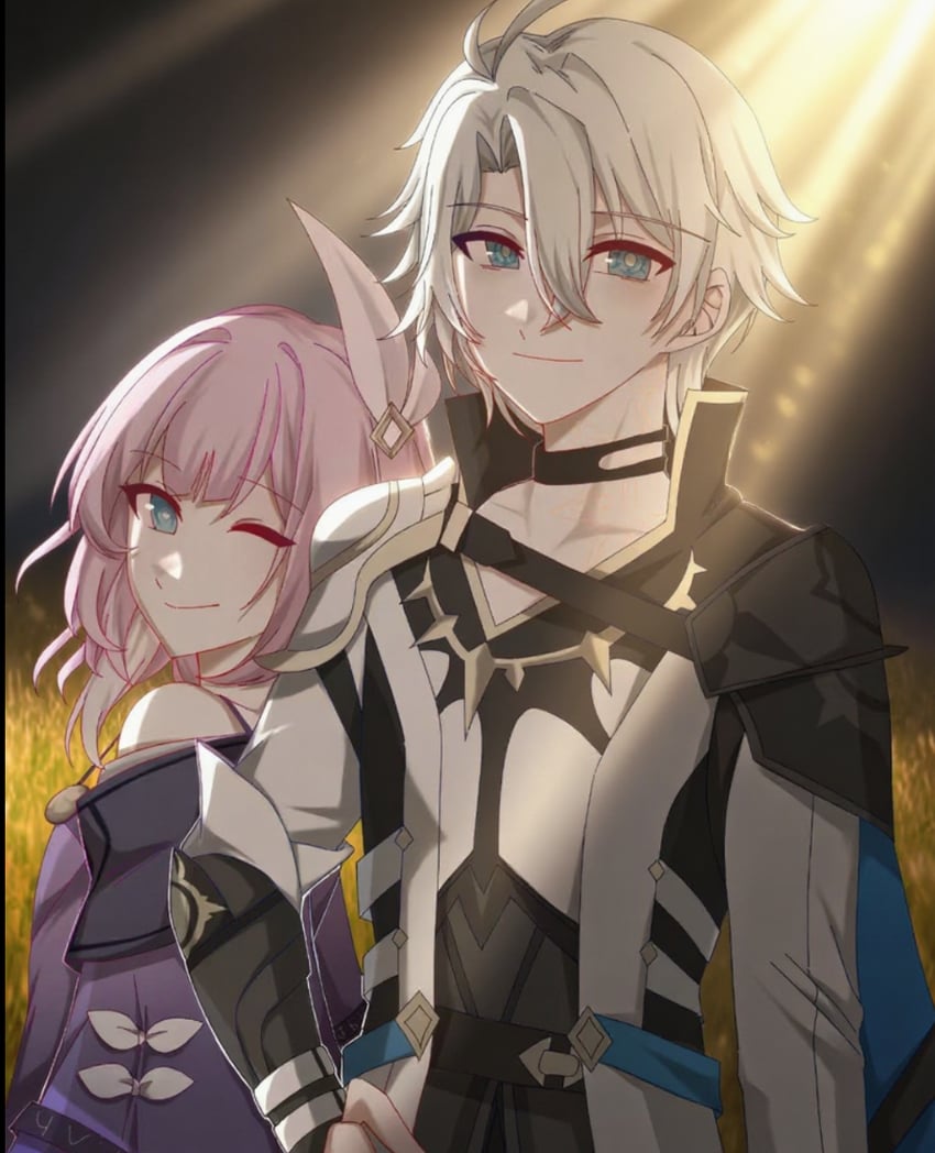 phainon and cyrene (honkai and 1 more) drawn by lizi_mogu