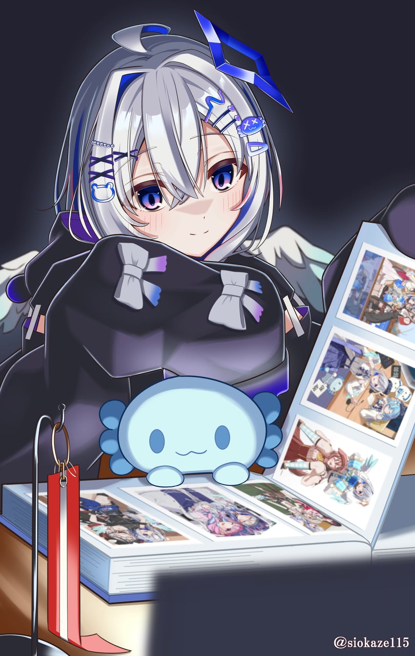 minato aqua, sakamata chloe, amane kanata, inugami korone, yukihana lamy, and 2 more (hololive) drawn by siokaze115