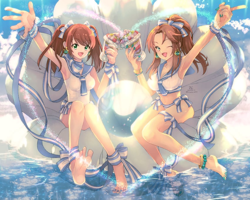 mizushima saki and matsumoto sarina (idolmaster and 2 more) drawn by hinako_(talto)
