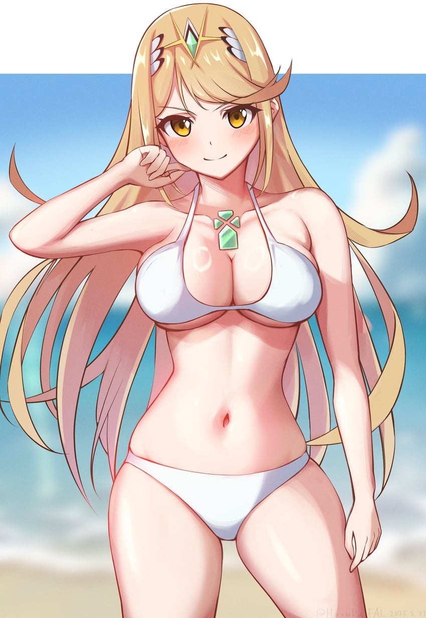 mythra (xenoblade chronicles and 1 more) drawn by haruka_f4l